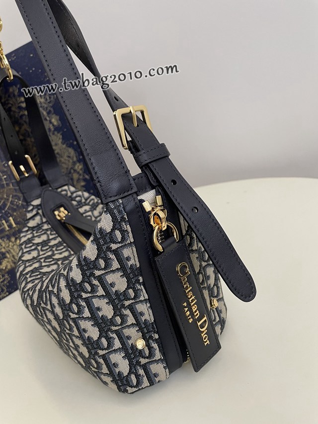 Dior专柜新款迪奥高仿原单Journey系列小号蓝布肩背女包 djfk1607